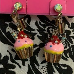 Brand new Betsy Johnson cupcakes earrings
